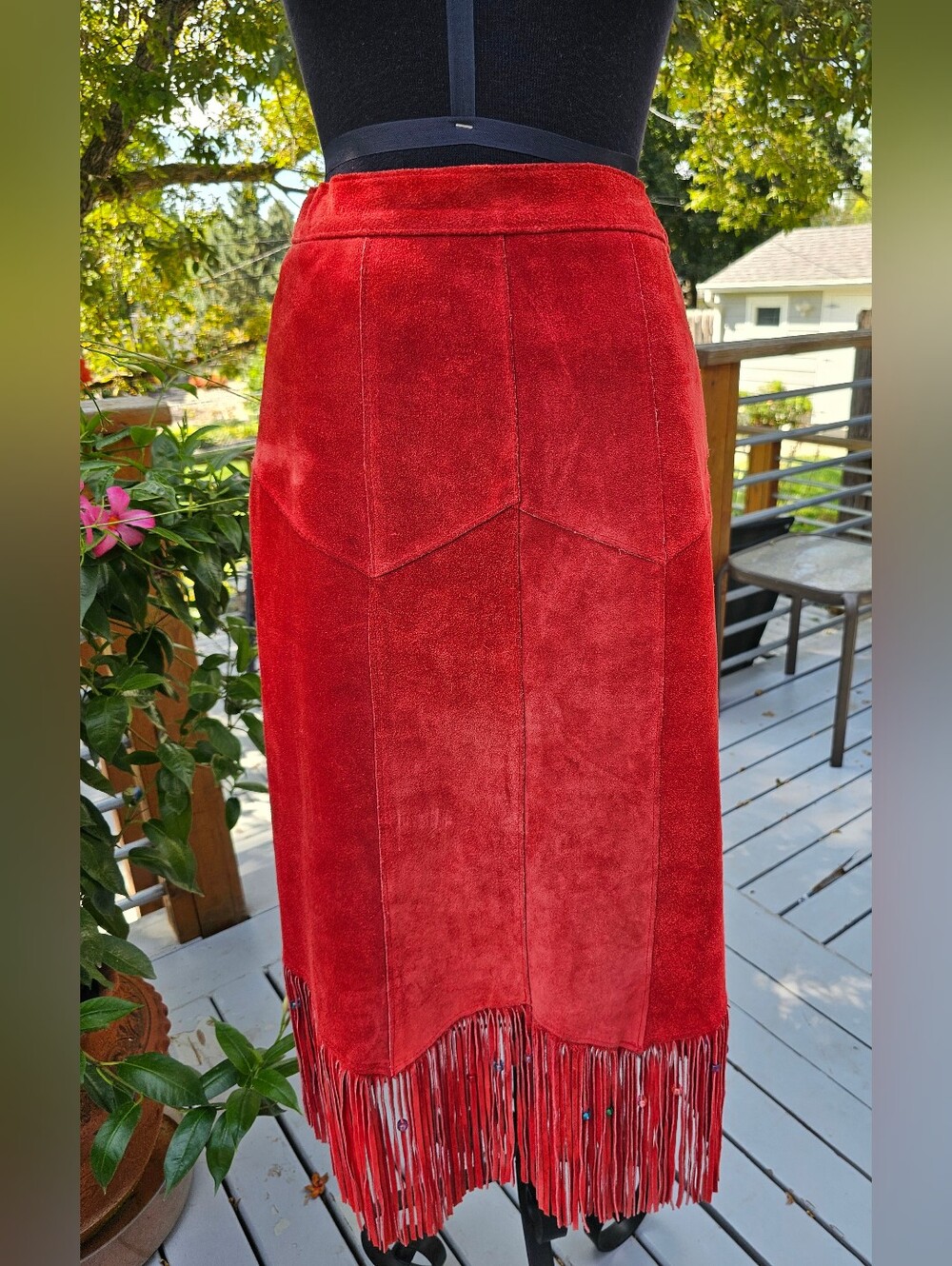 Pioneer Wear Suede Fringed Skirt